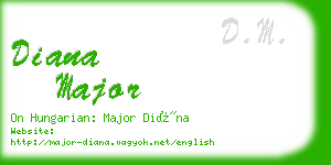 diana major business card